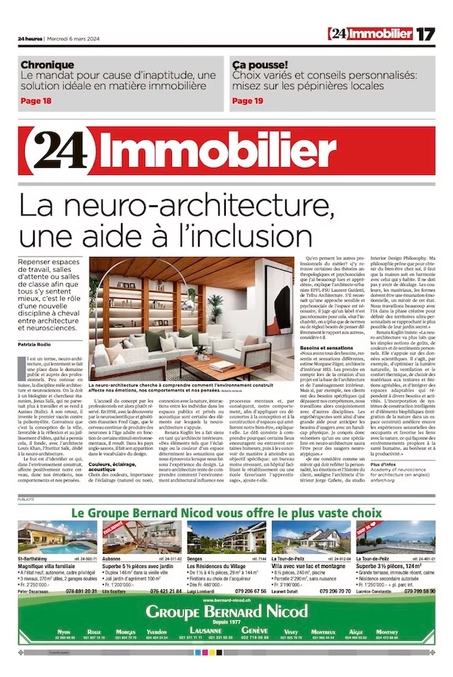 24 Immobilier – La neuro-architecture, une aide à l’inclusion