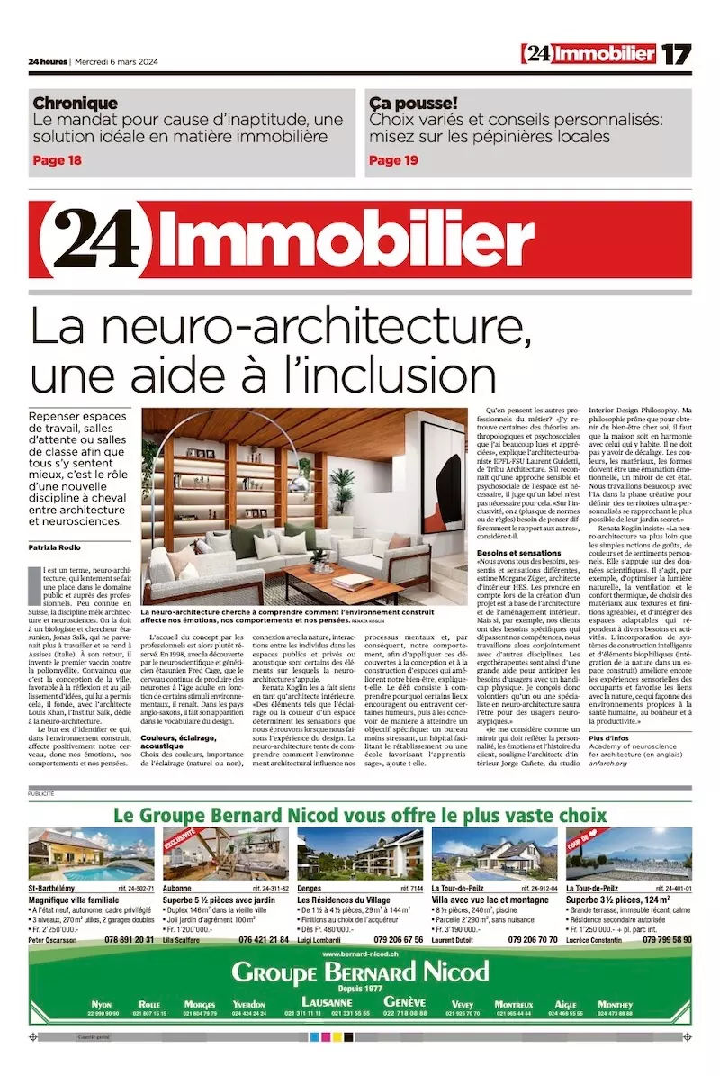 24 Immobilier – Neuro-architecture: an aid to inclusion