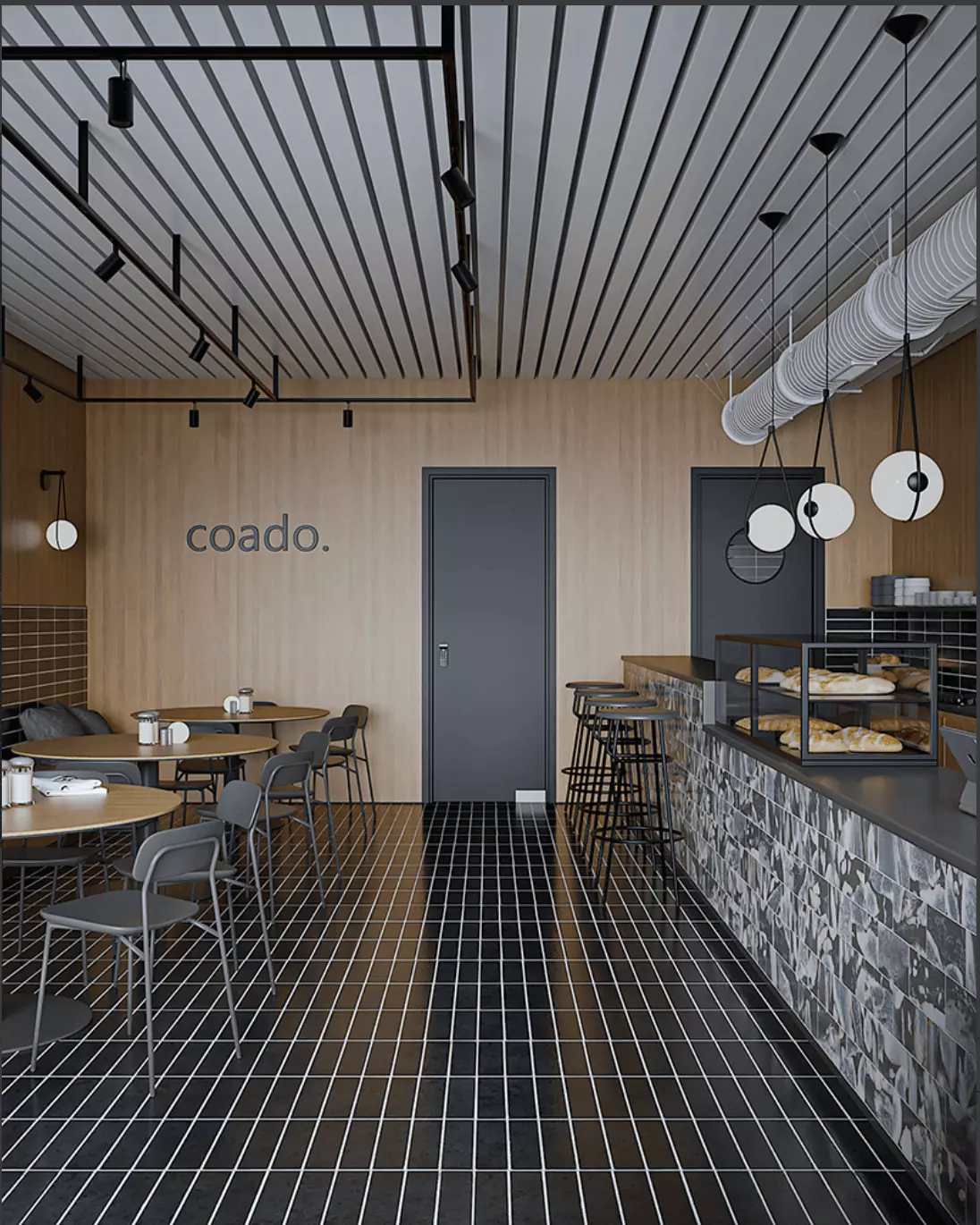 Coffee La Italia, Interior design · café