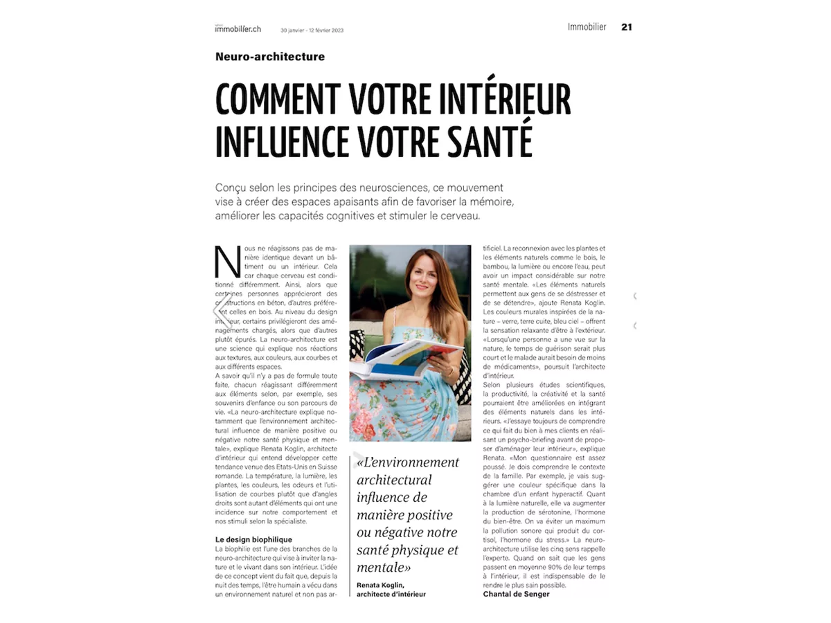 Immobilier.ch – Comment votre intérieur influence votre santé