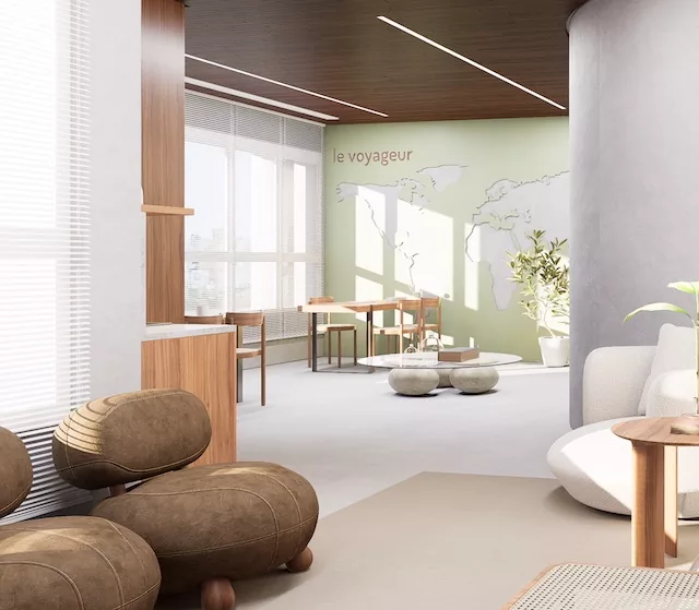 Le Voyageur Office, Interior design · office