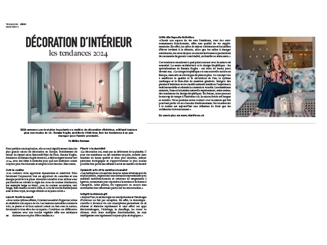 Marie Claire – Interior Decoration trends 2024
