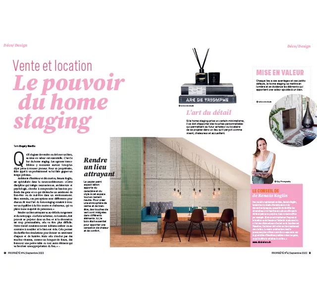 Propriété Magazine Suisse – Le pouvoir du home staging