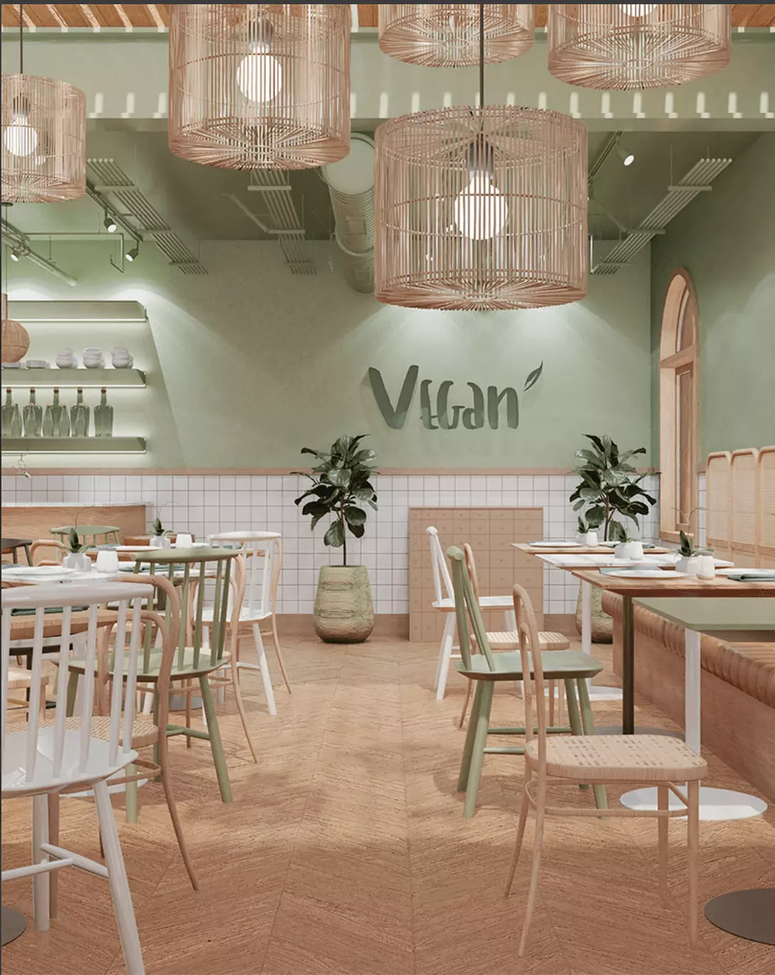 Restaurant Vegan, Design d'intérieur · restaurant · 2