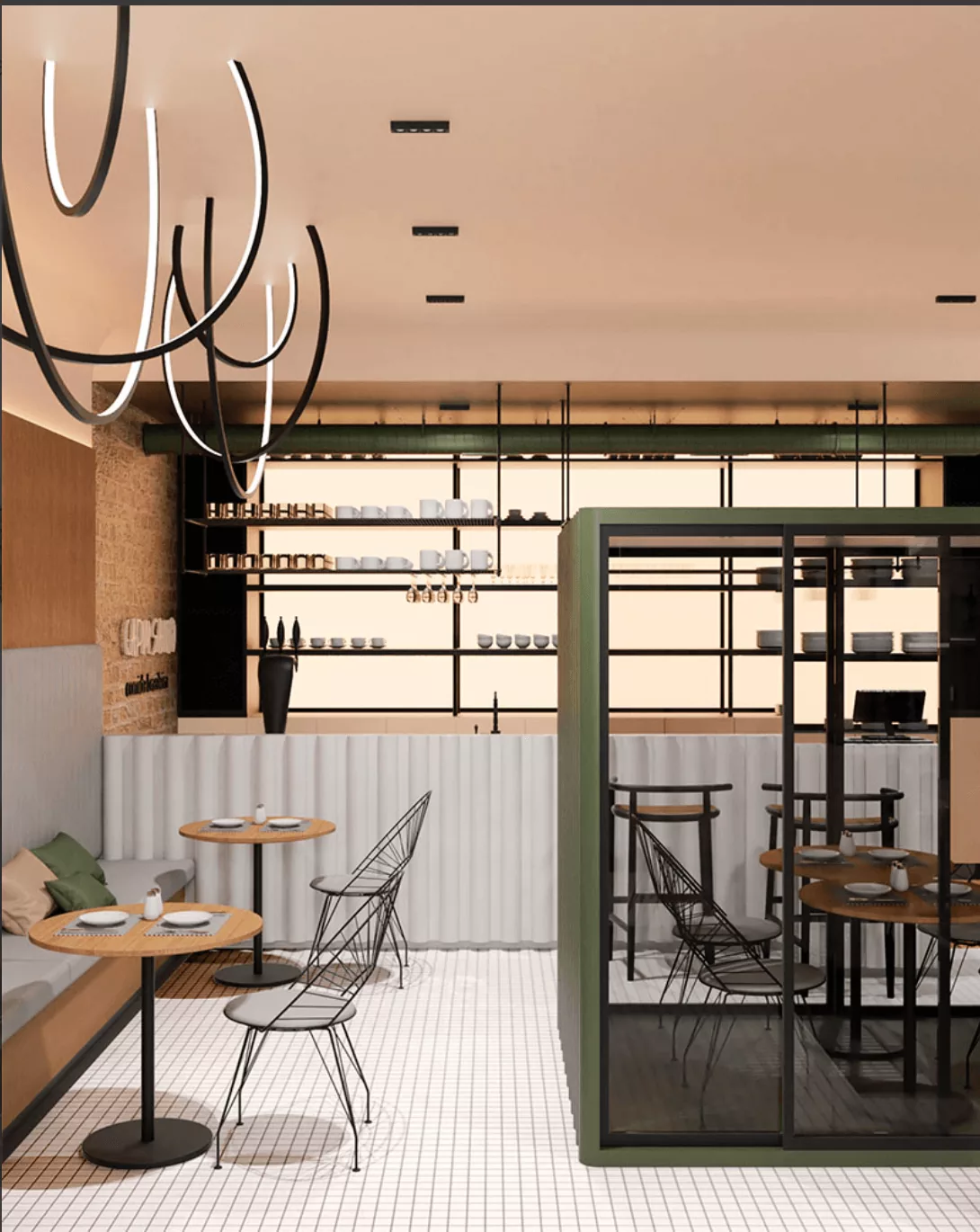 Restaurant Vegan, Design d'intérieur · restaurant · 5