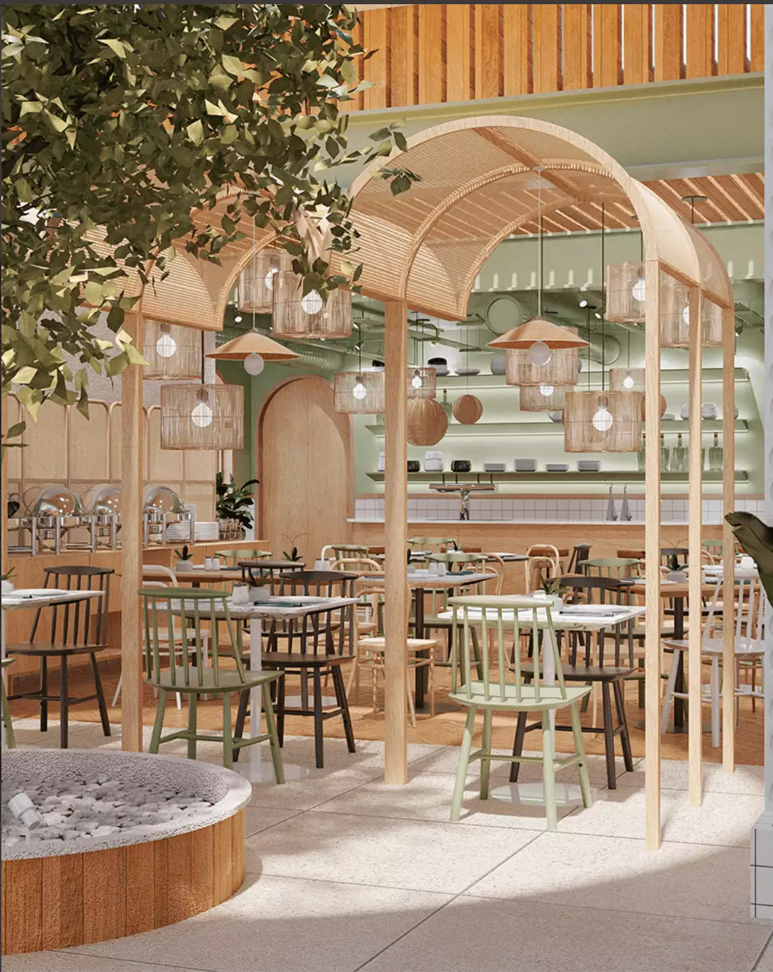 Restaurant Vegan, Design d'intérieur · restaurant · 6