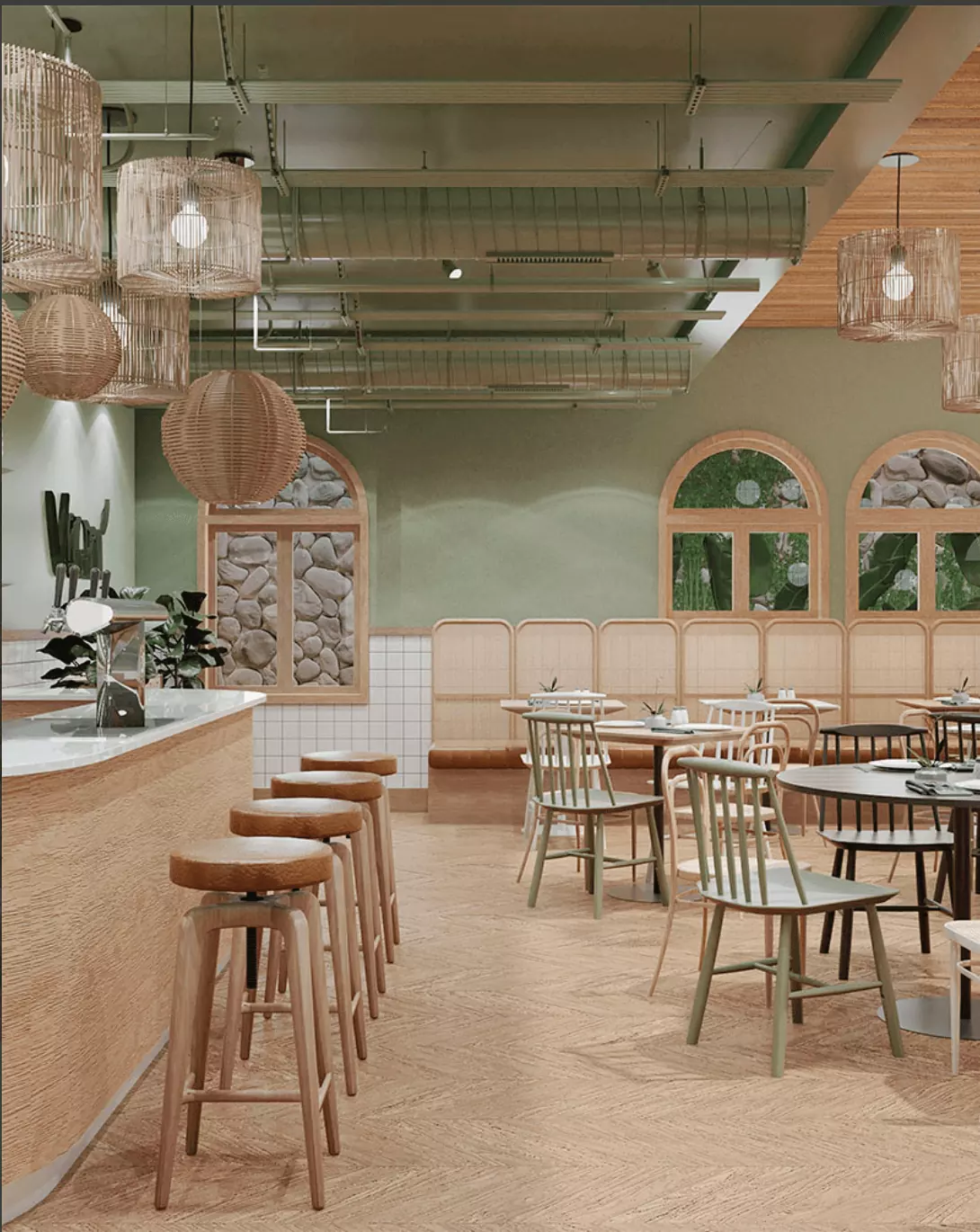 Restaurant Vegan, Design d'intérieur · restaurant · 8